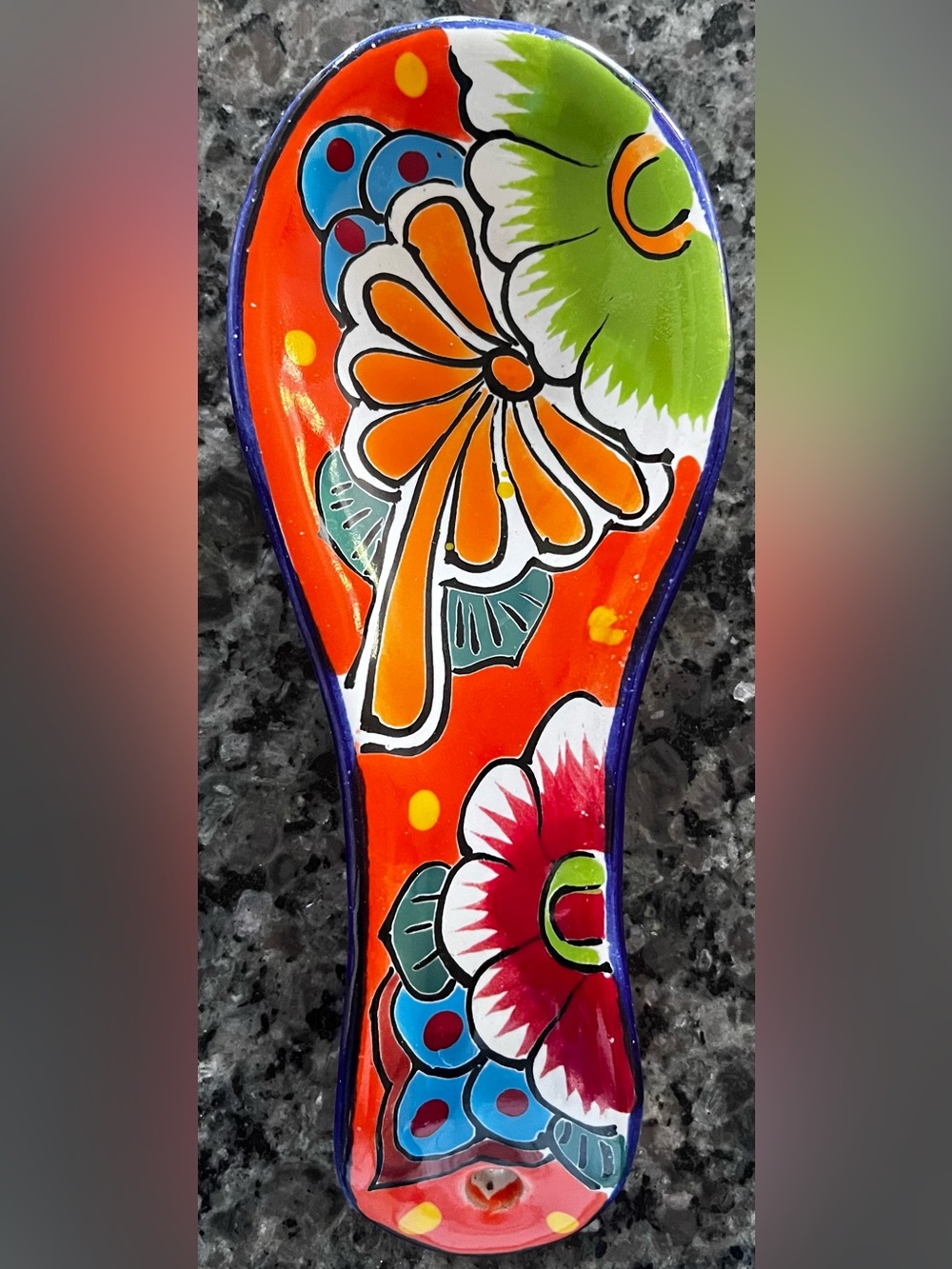 Hand-Painted Talavera Spoon Rest